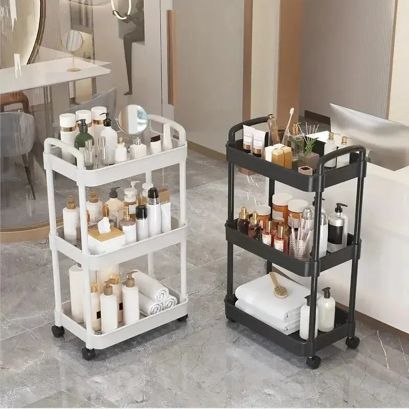 1 PC 3-Layer Rolling Plastic Storage