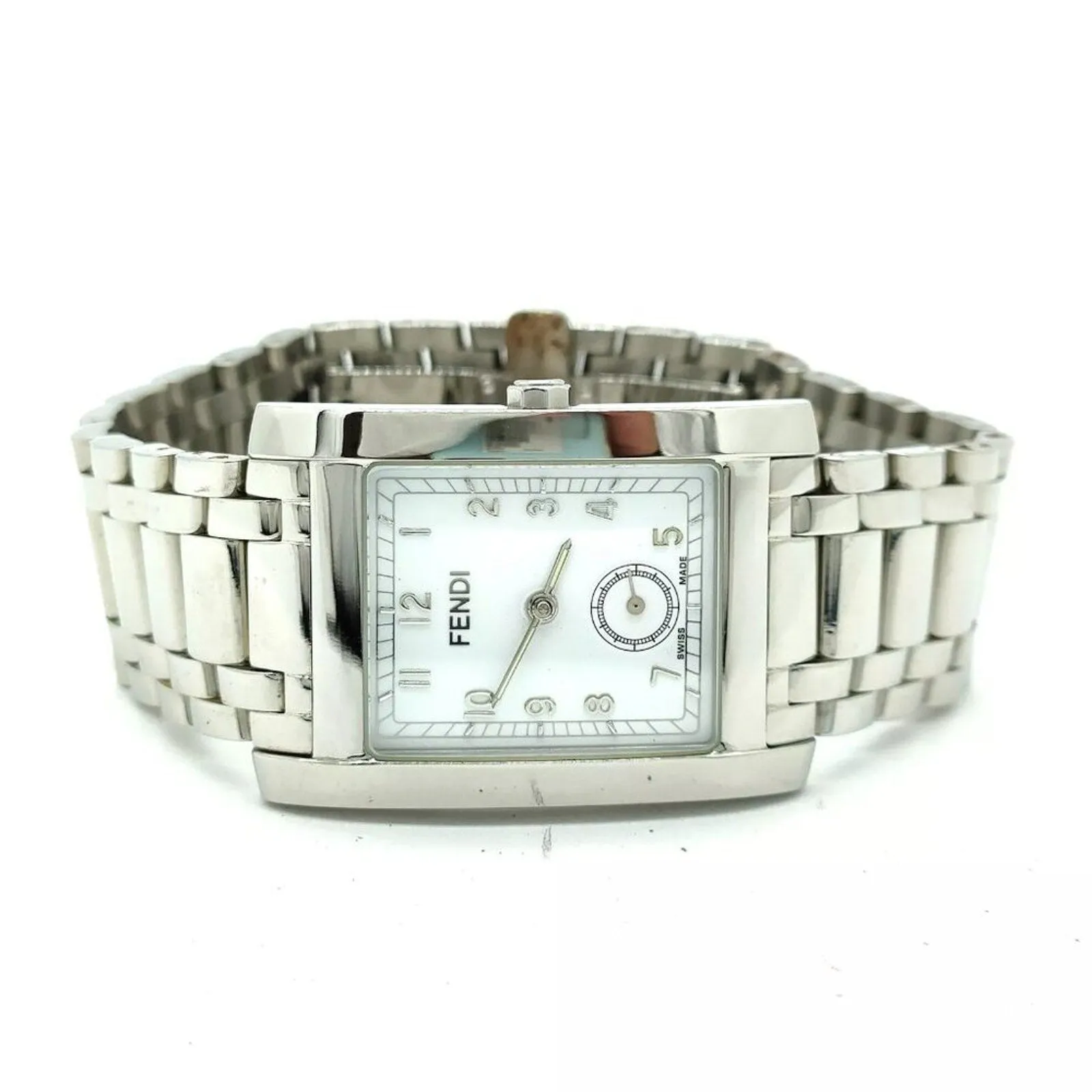 100% Authentic Fendi Watch 7000G 36mm Unisex Whites X Silver