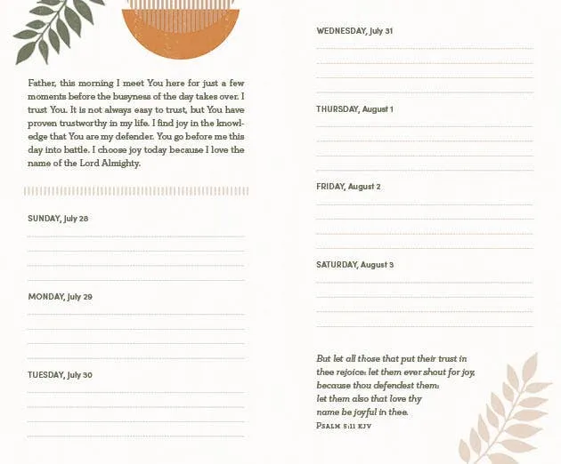 2025 Planner Pause and Pray