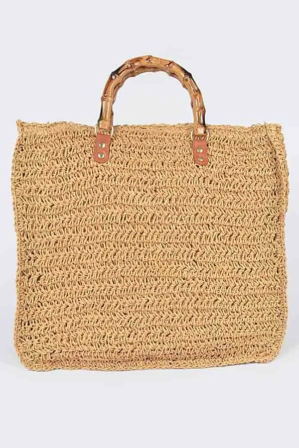 6211 Ivory Bamboo Tote Bag - Pack of 3