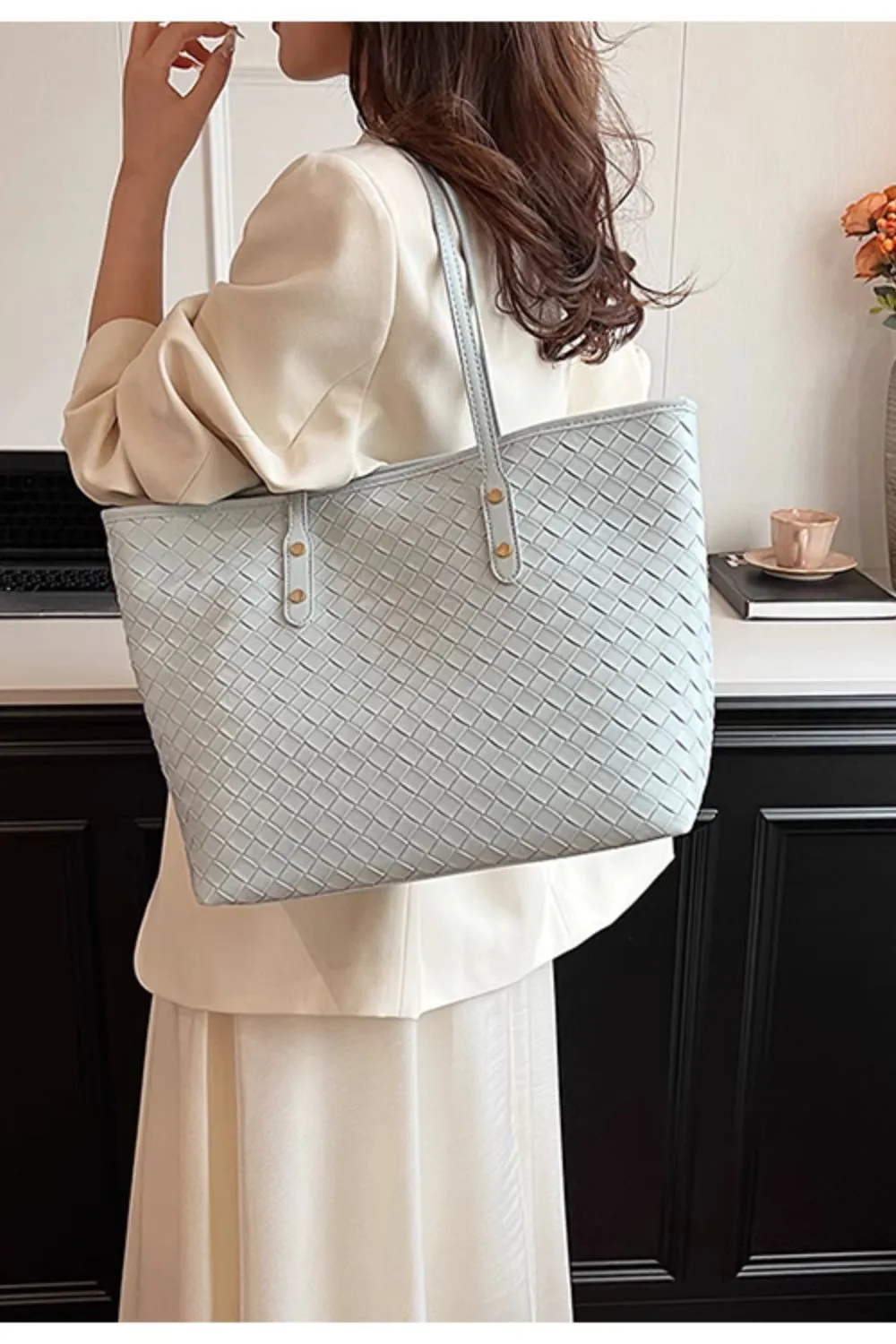 'Adeline' Woven Single Shoulder Bag（4 color）