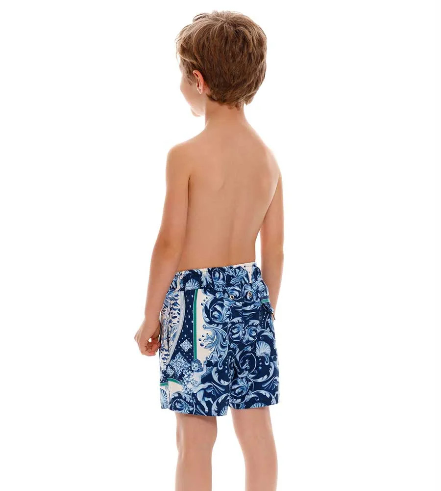 Agua Bendita Cardumen Nick Boys Swim Trunk