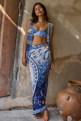 Agua Bendita Marine Azure Pareo Cover Up