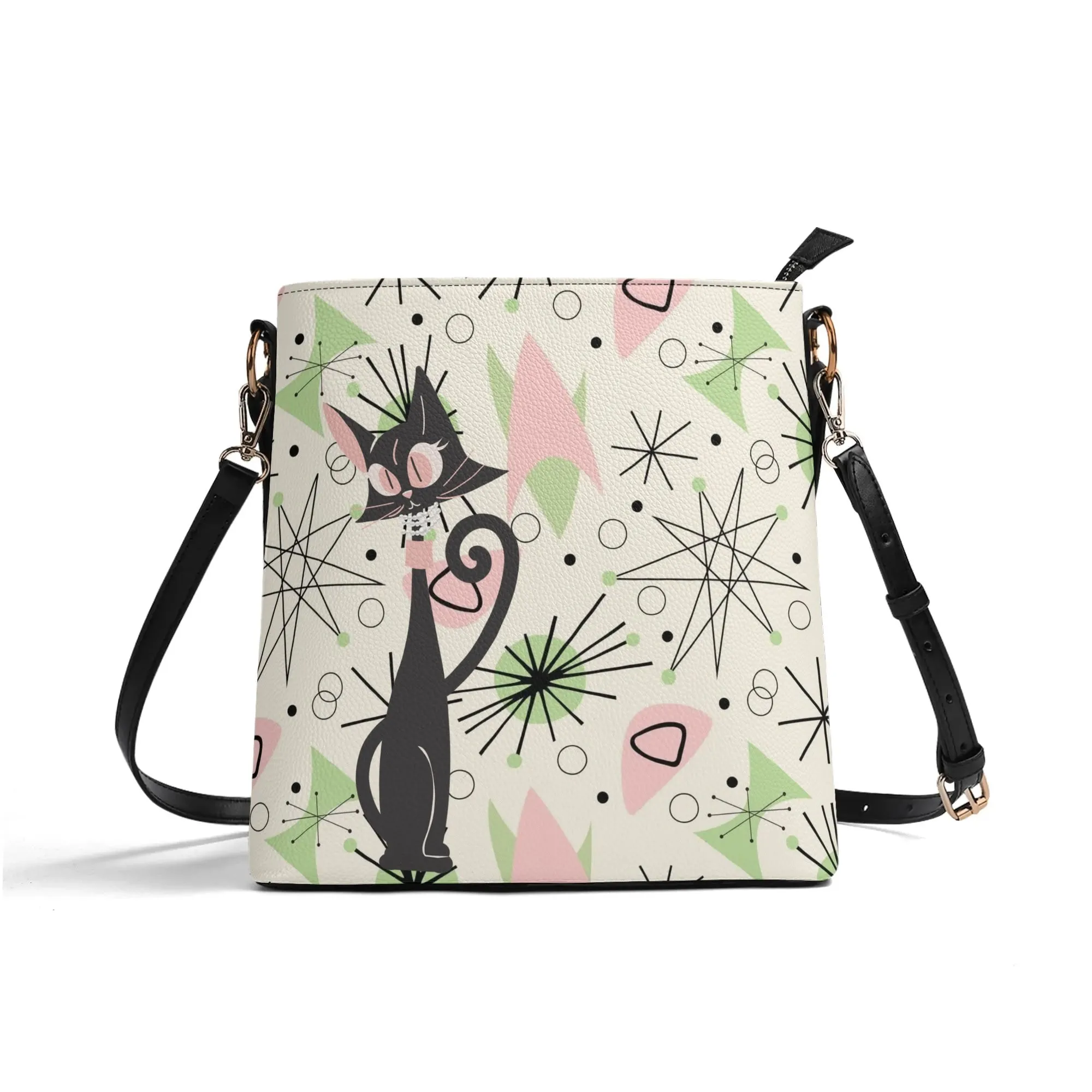 Atomic Cat Bucket Bag, Astro Atomic 50s Kitschy Style