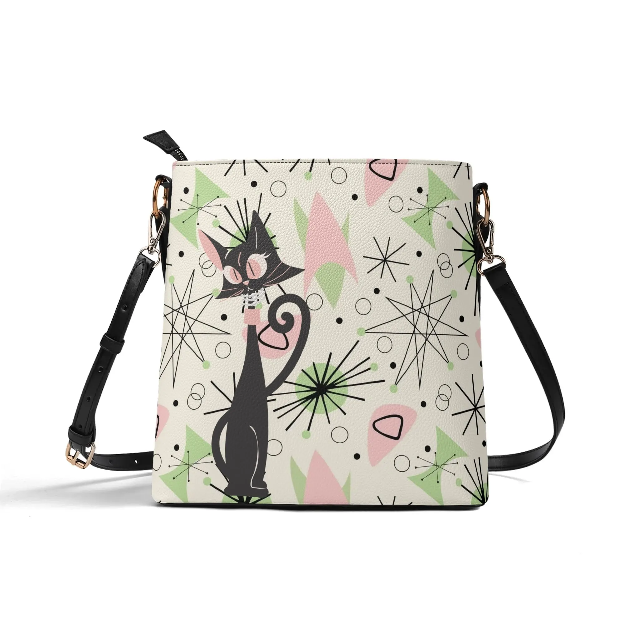 Atomic Cat Bucket Bag, Astro Atomic 50s Kitschy Style