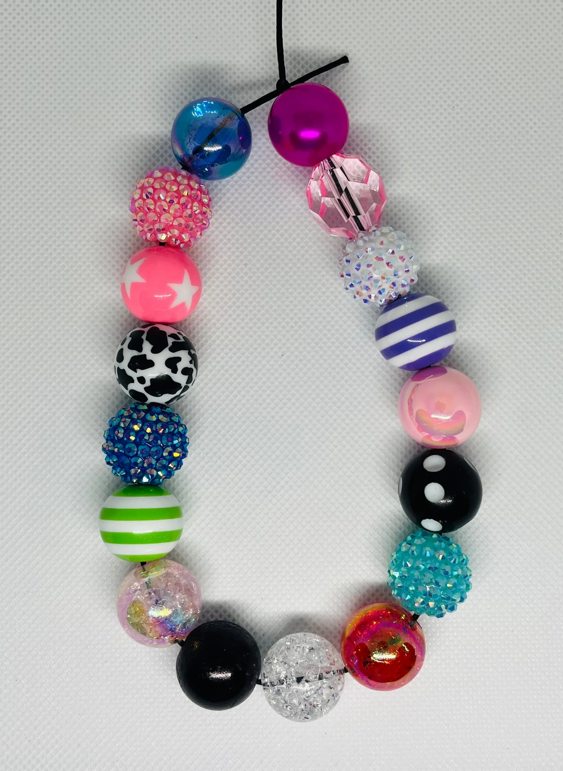 Bead Mix 20mm Scoop Rhinestone Pattern Solid Pearl Gems Pen Beading Jewelry Making Keychain Making