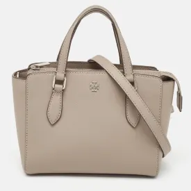 Beige Leather Mini Emerson Satchel