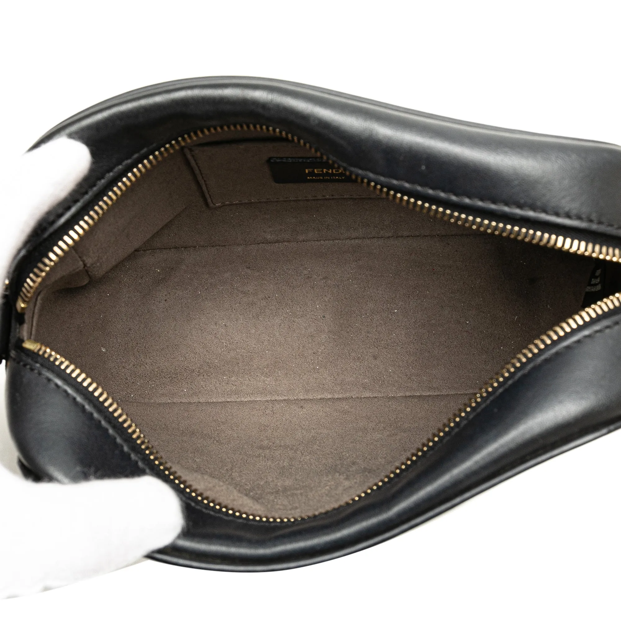 Black Fendi Calfskin F is Fendi Camera Bag