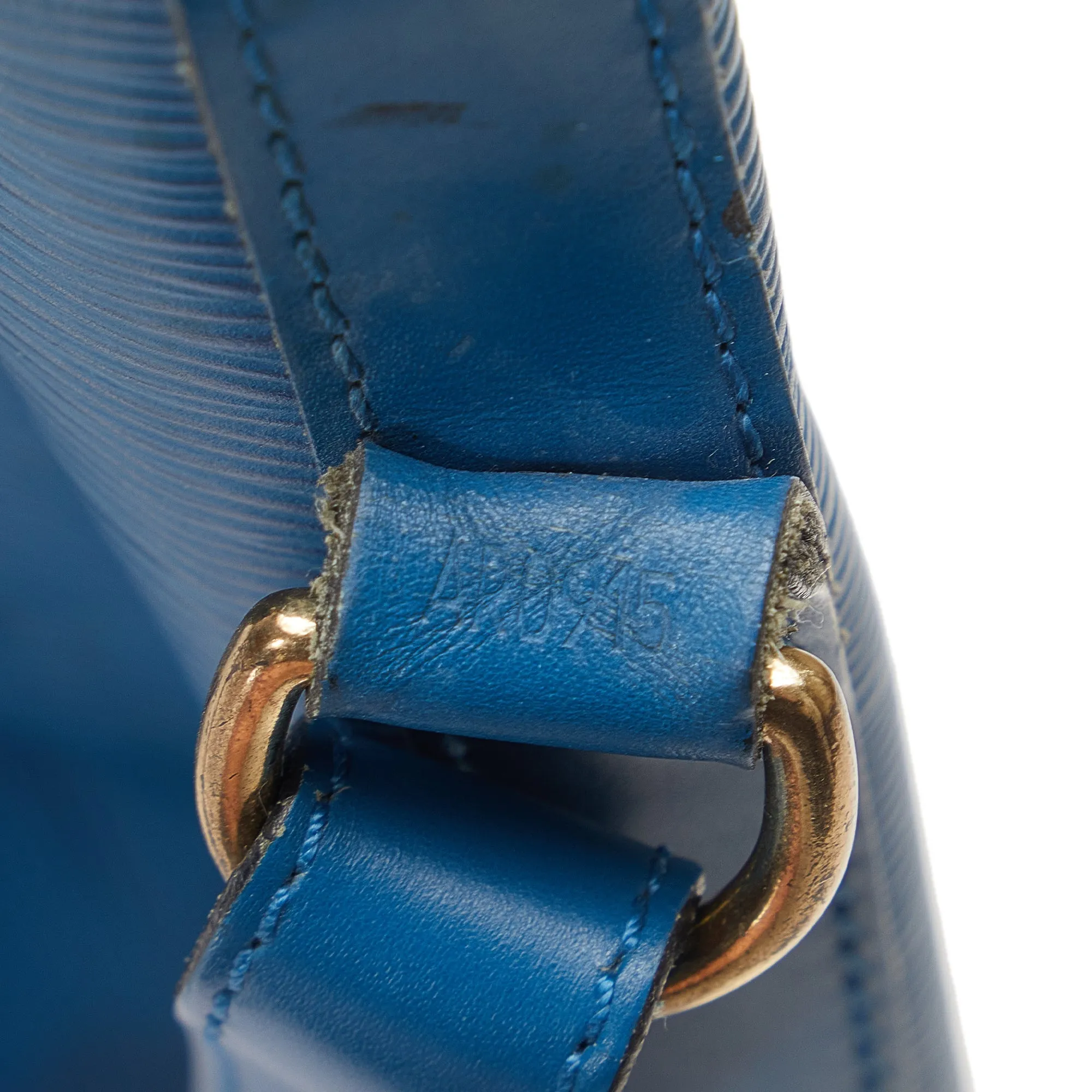 Blue Louis Vuitton Epi Noe GM Bucket Bag