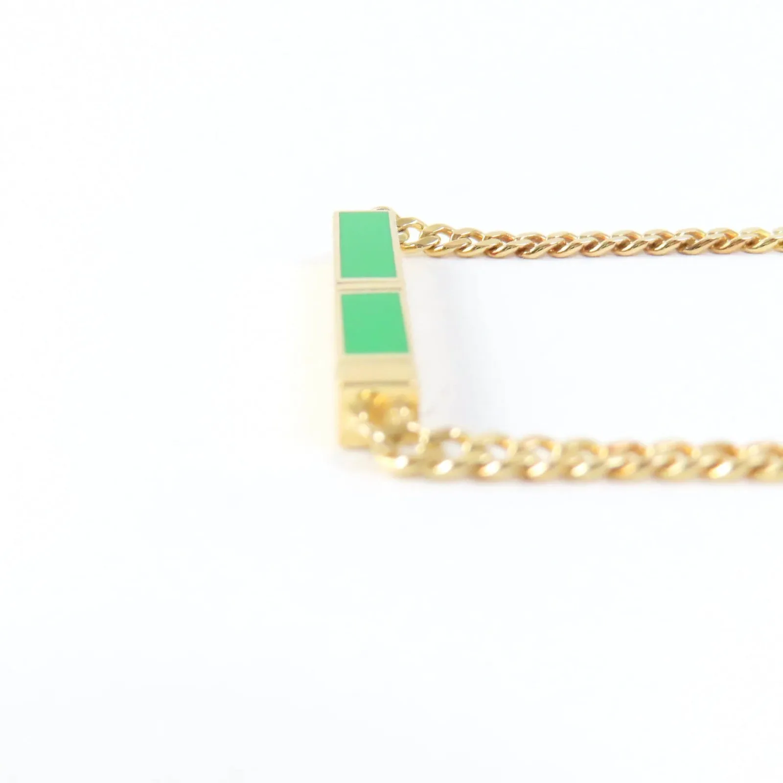 Bottega Veneta AG925 Necklace Gold Green