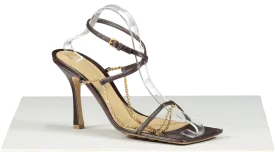 BOTTEGA VENETA Brown Chain Detail Strappy Sandal UK 7 EU 40 👠