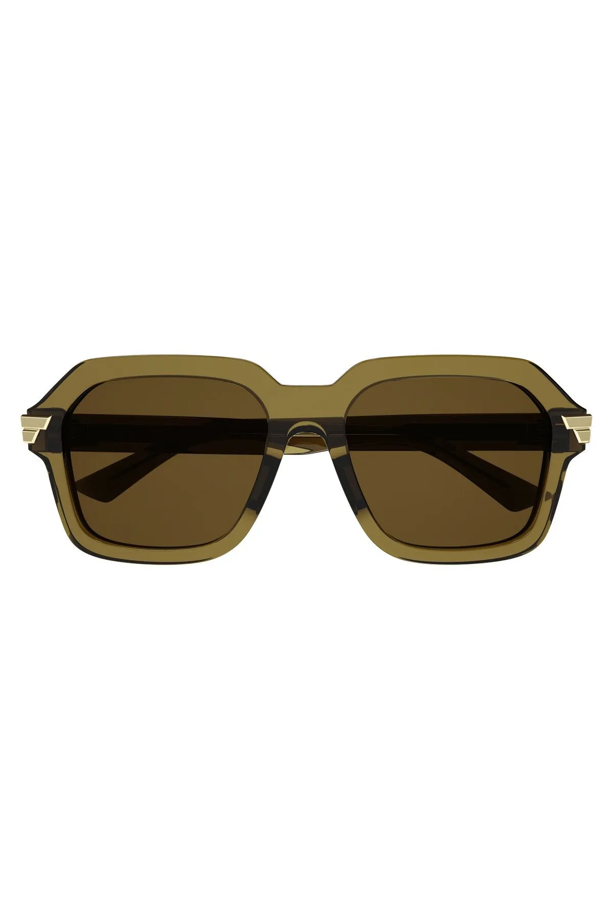 Bottega Veneta Green Sunglasses with Brown Lenses