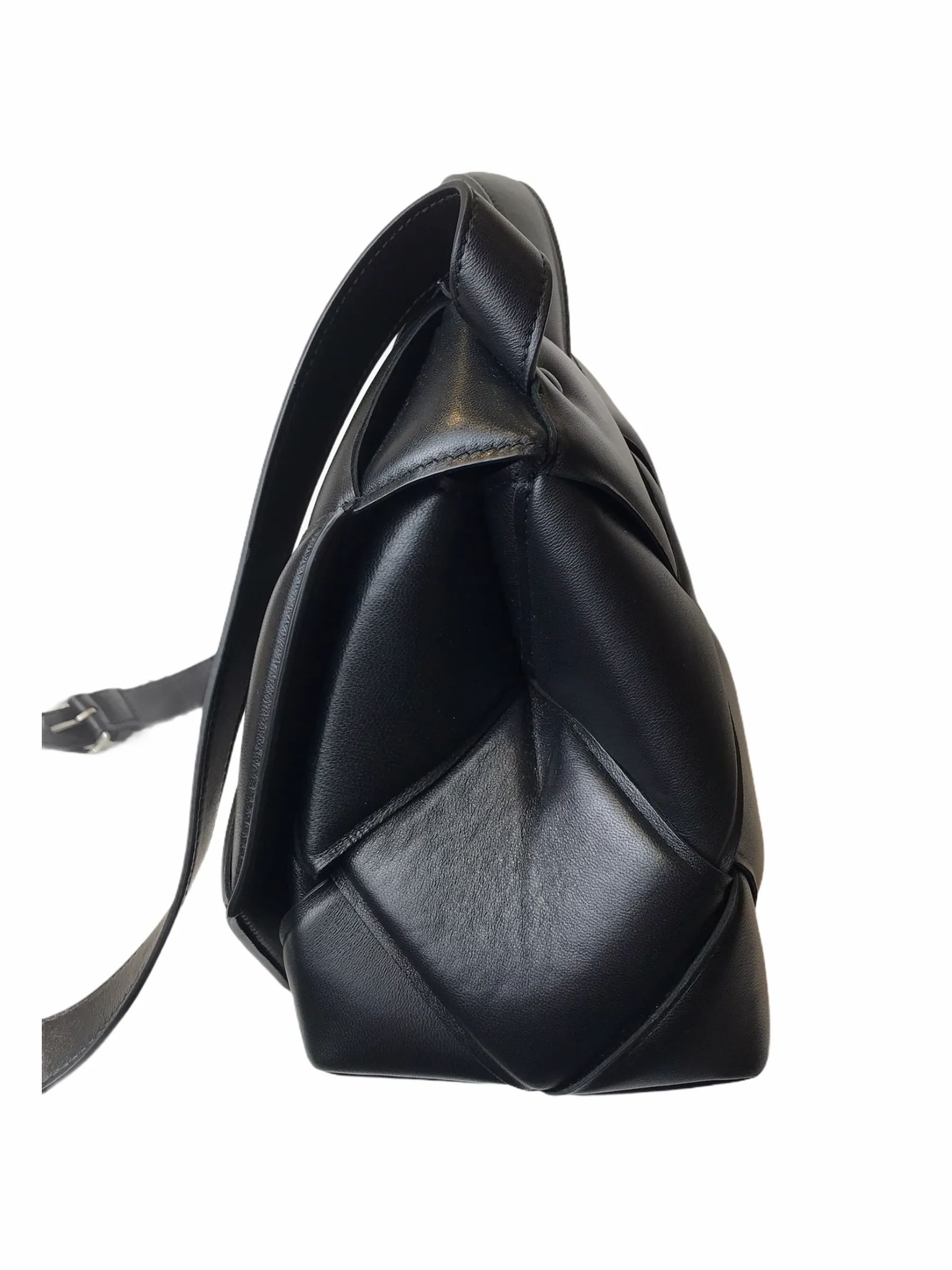 Bottega Veneta Large Black Intrecciato Quilted Leather Top Handle Shoulder Bag - As seen on Instagram