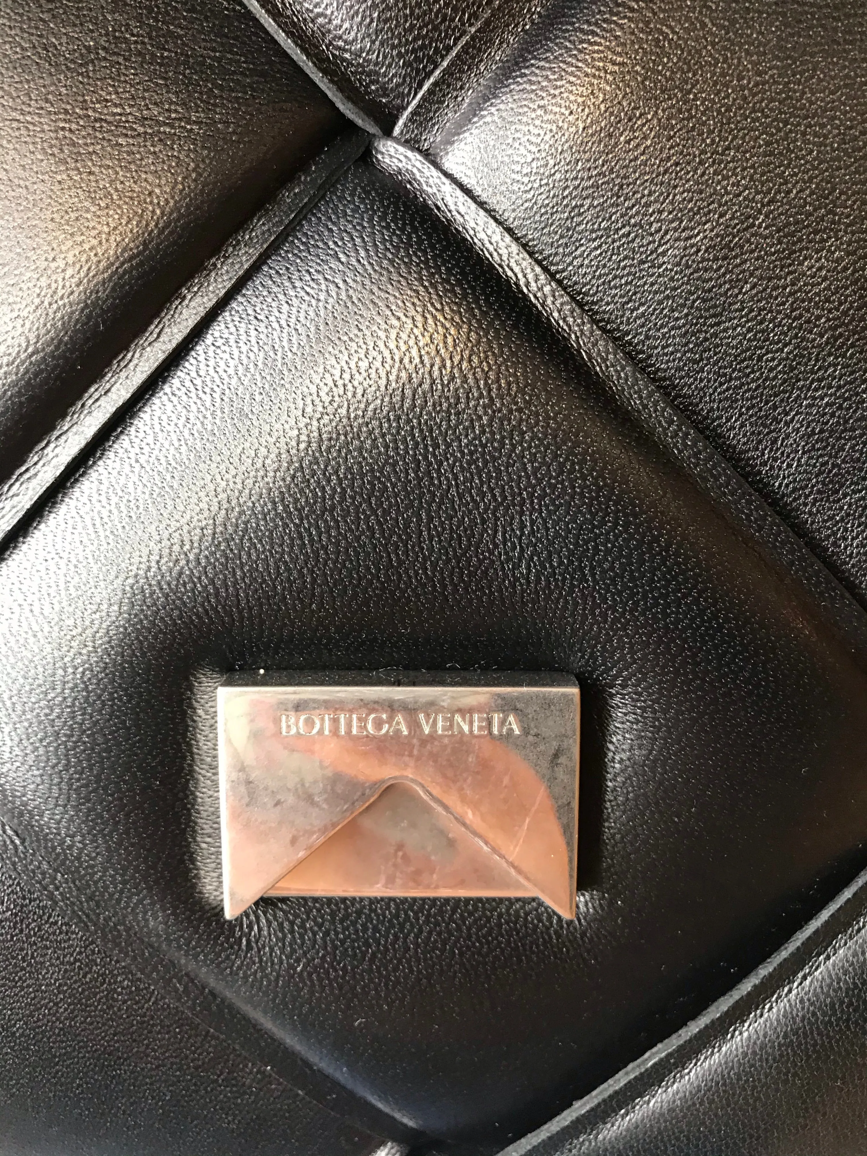 Bottega Veneta Large Black Intrecciato Quilted Leather Top Handle Shoulder Bag - As seen on Instagram