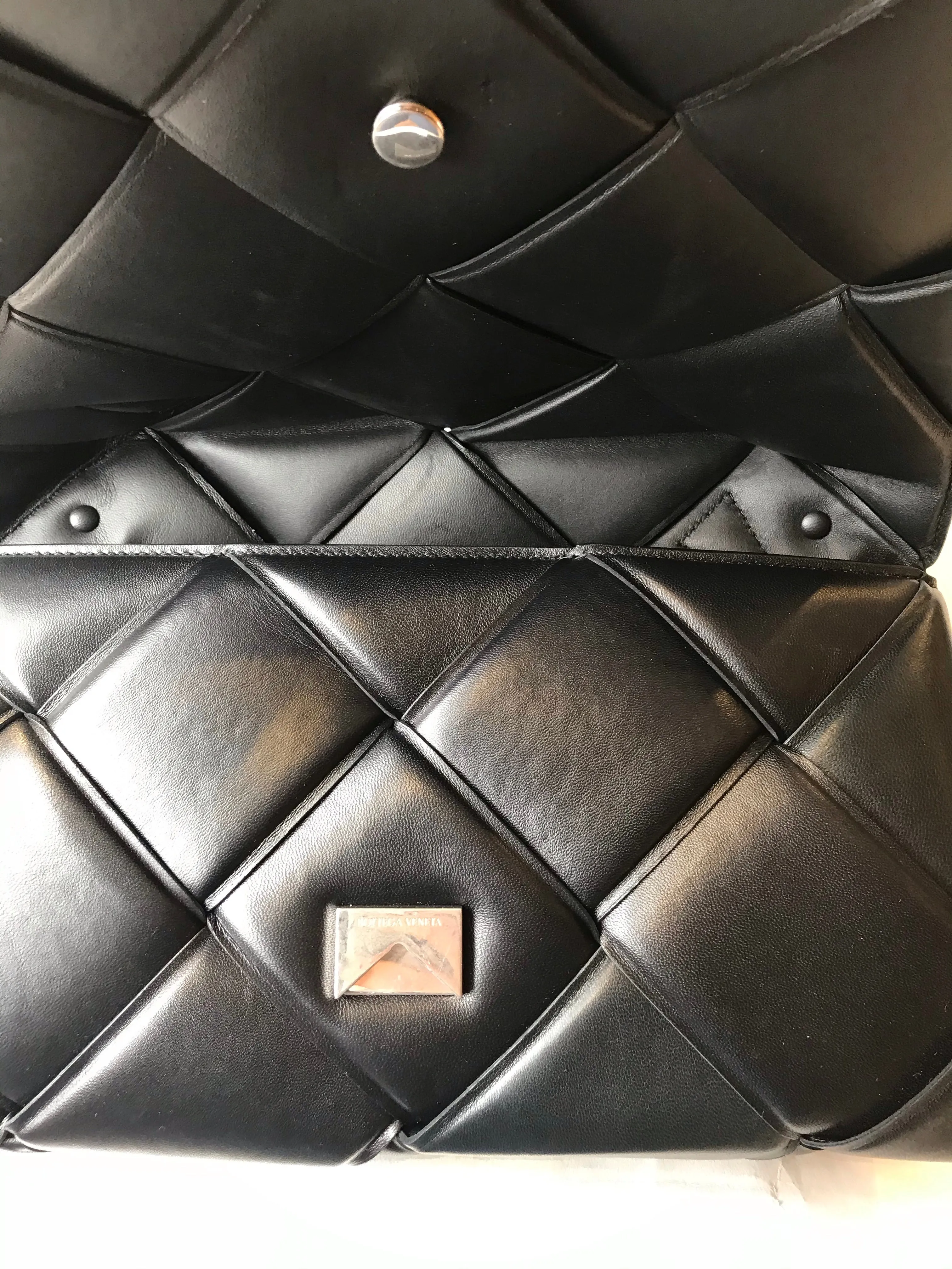 Bottega Veneta Large Black Intrecciato Quilted Leather Top Handle Shoulder Bag - As seen on Instagram