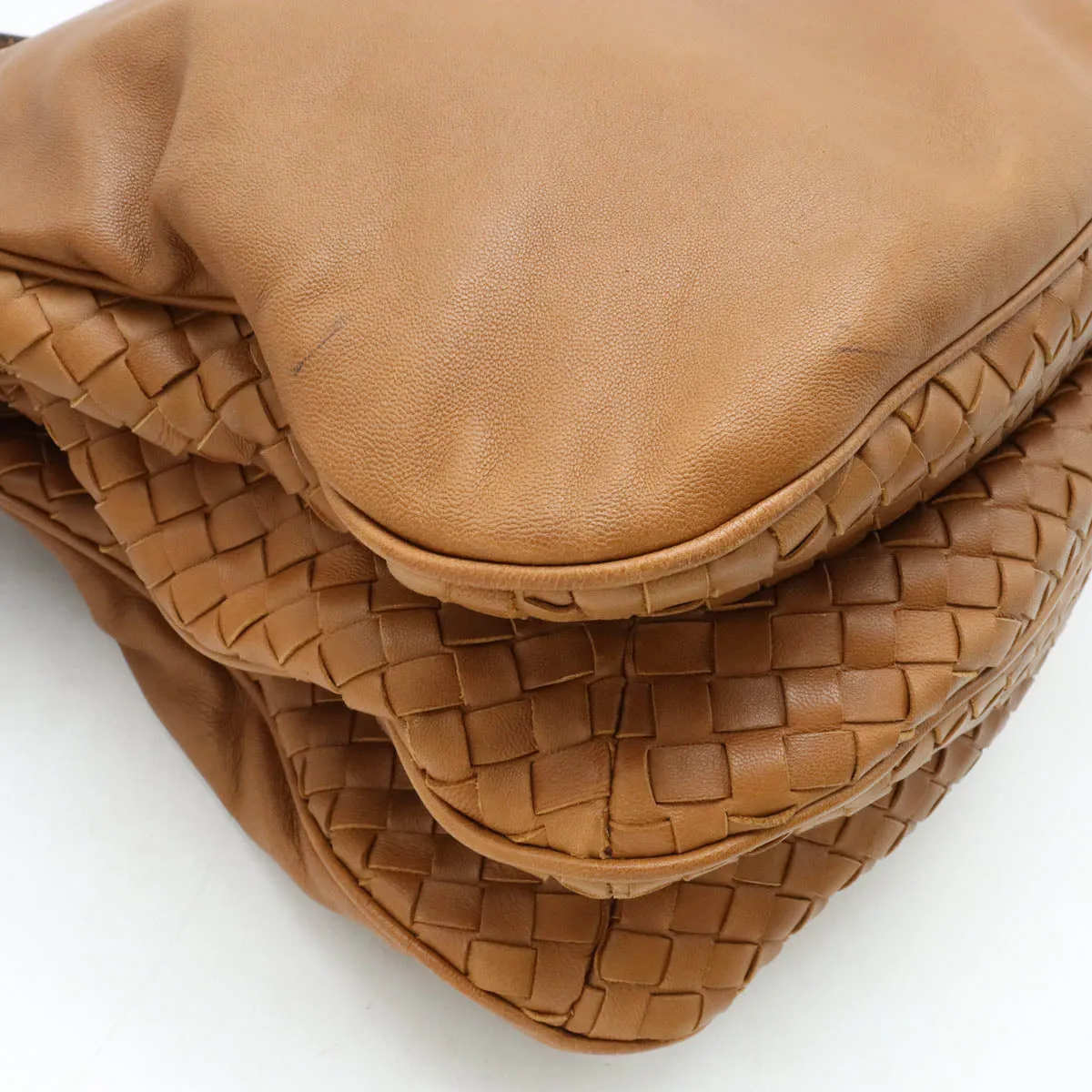 Bottega Veneta Leather Intrecciato Shoulder Bag 161365