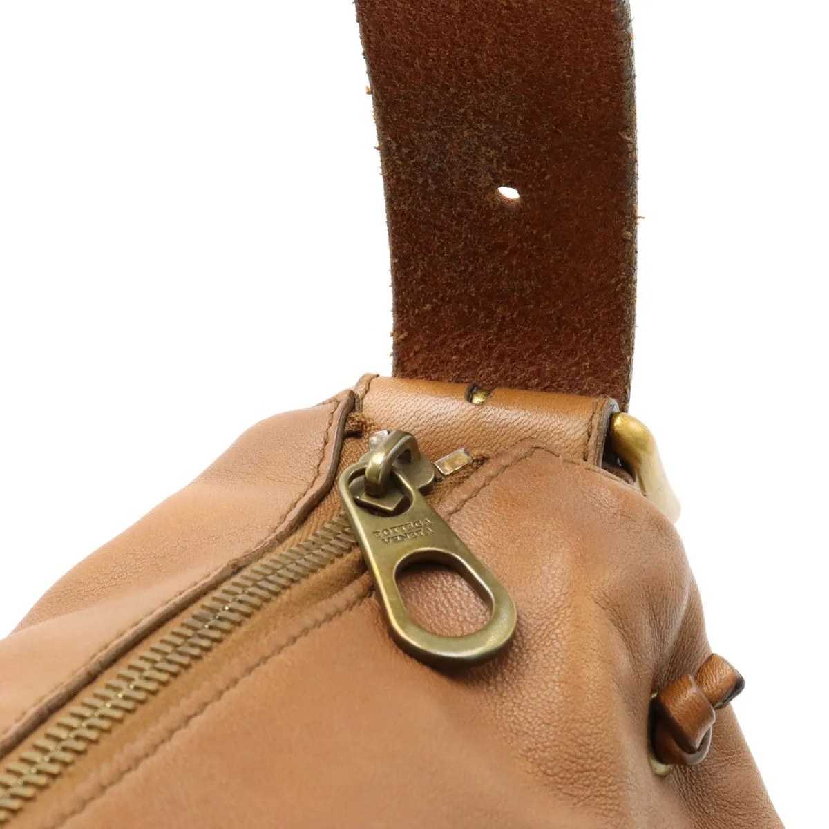Bottega Veneta Leather Intrecciato Shoulder Bag 161365