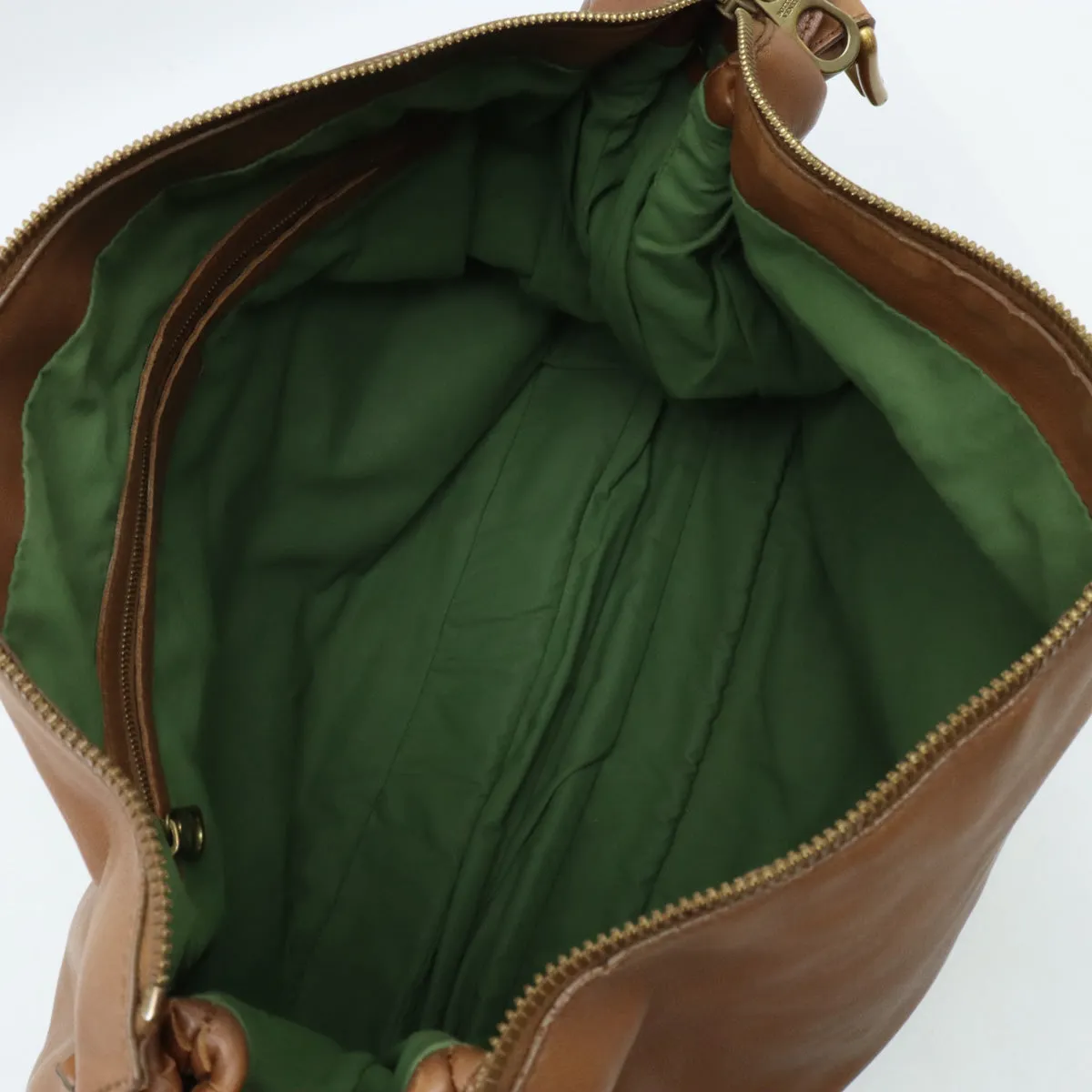 Bottega Veneta Leather Intrecciato Shoulder Bag 161365
