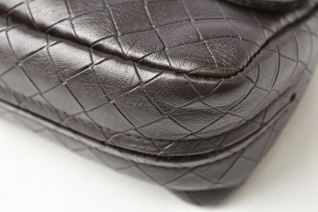 Bottega Veneta Leather Shoulder/Clutch Bag Intrecciato Mirage with Chain