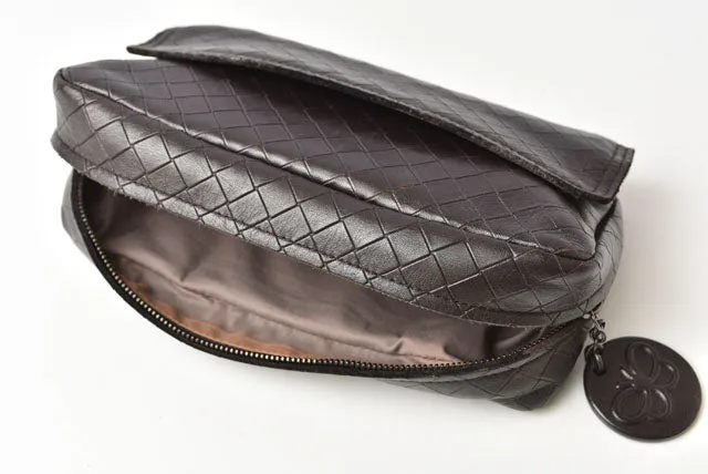 Bottega Veneta Leather Shoulder/Clutch Bag Intrecciato Mirage with Chain