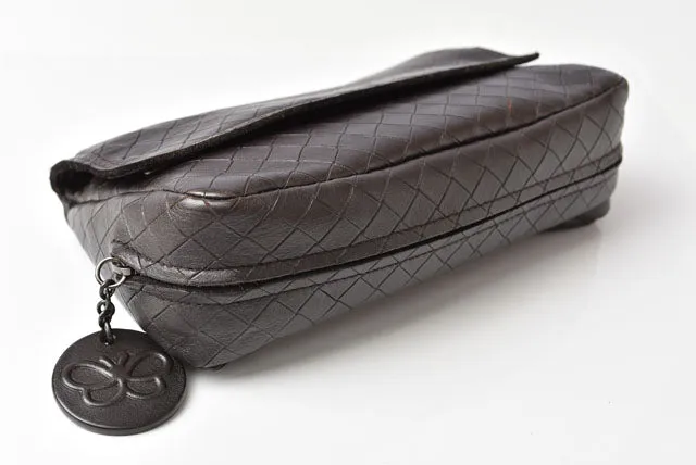 Bottega Veneta Leather Shoulder/Clutch Bag Intrecciato Mirage with Chain