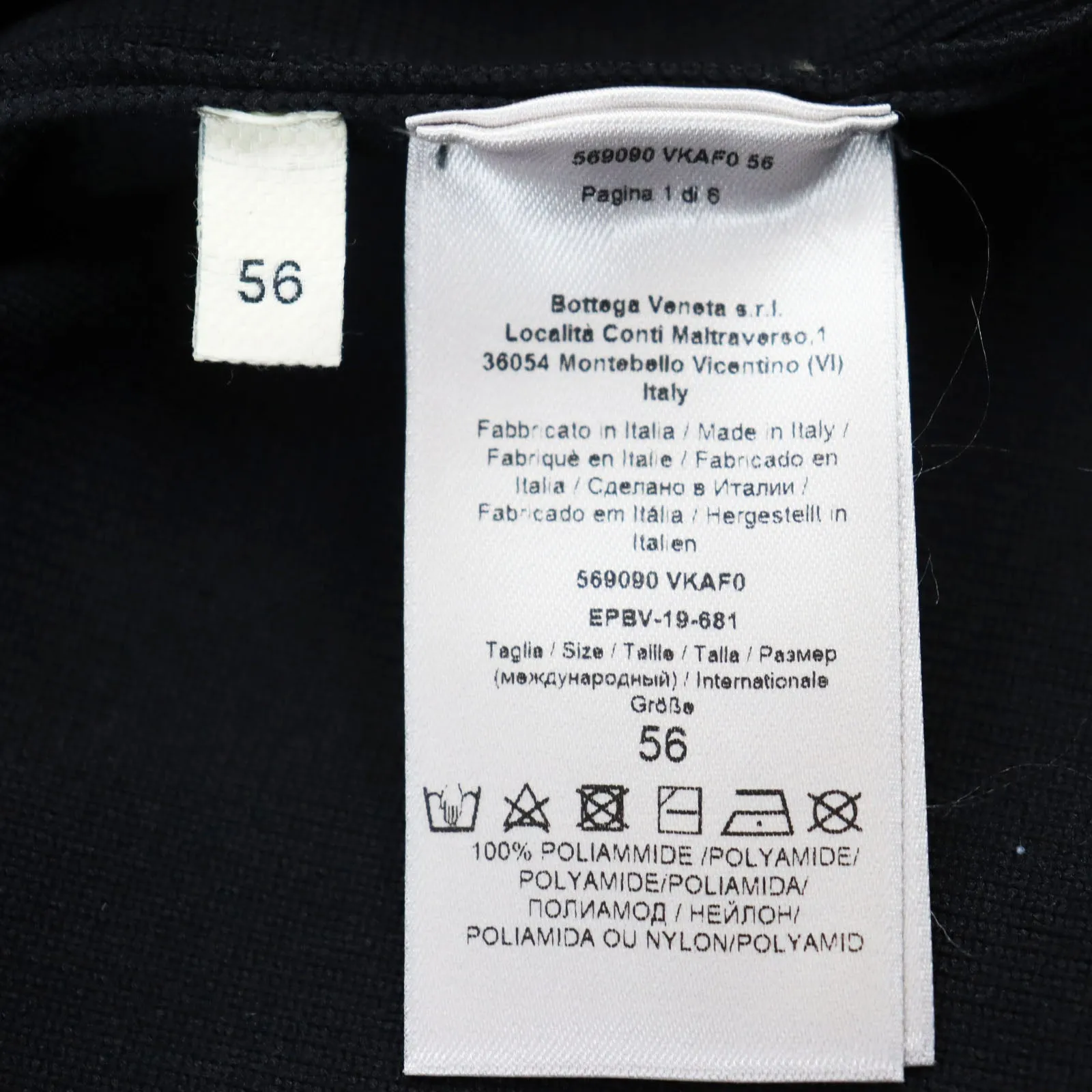 Bottega Veneta Nylon Crew Neck Knit Black