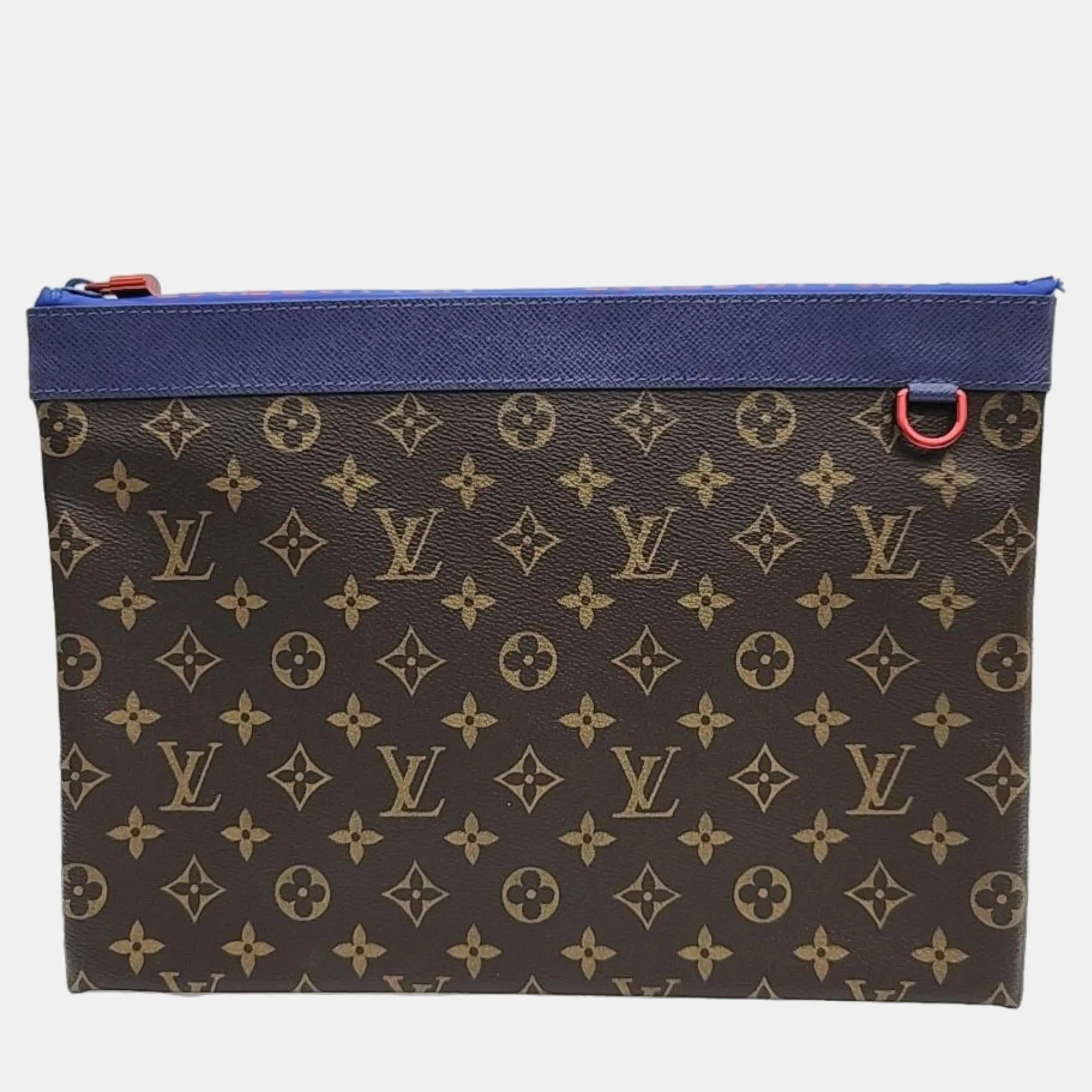 Brown/Blue Monogram Pochette Apollo Clutch