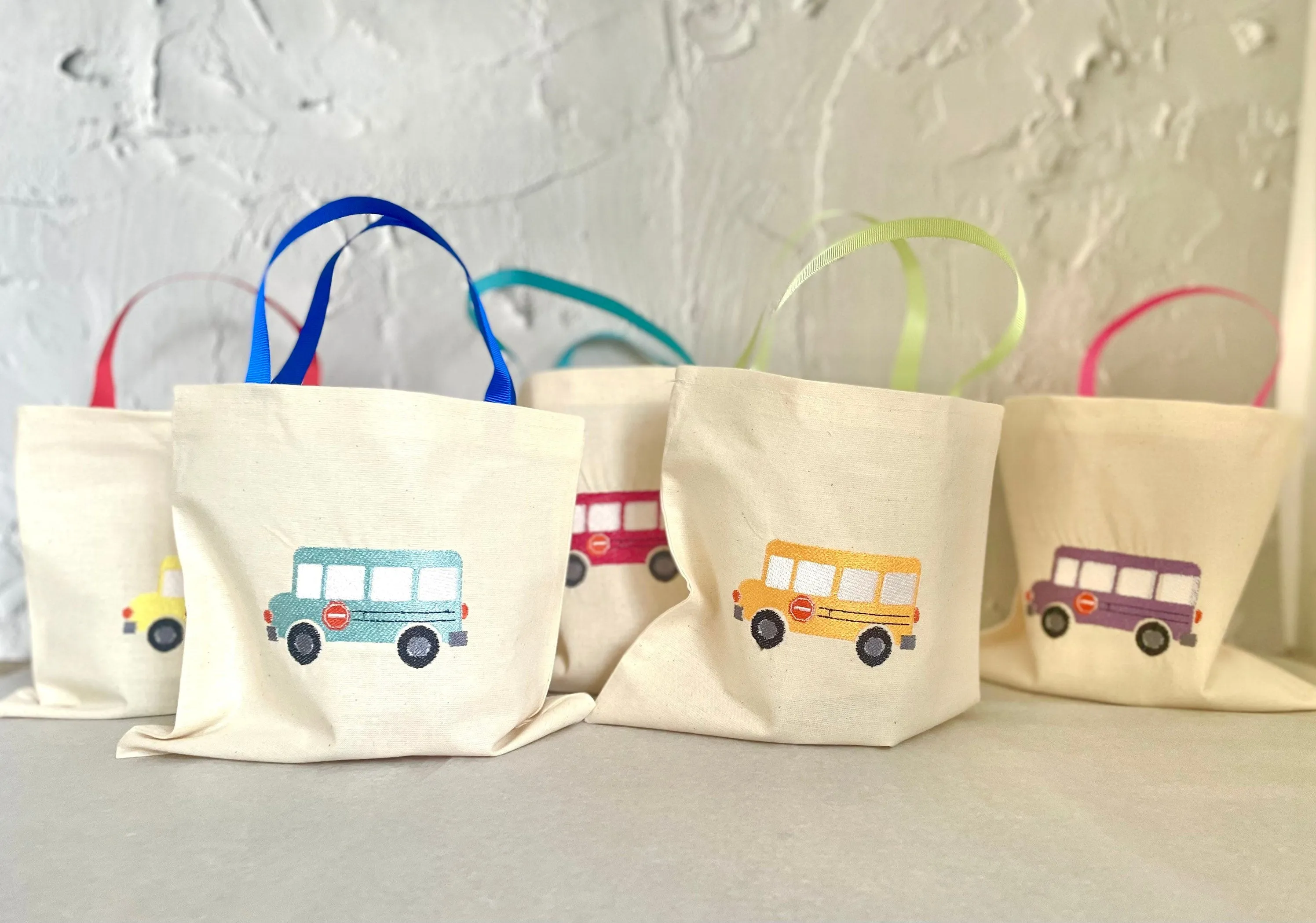 Busses cotton party bags