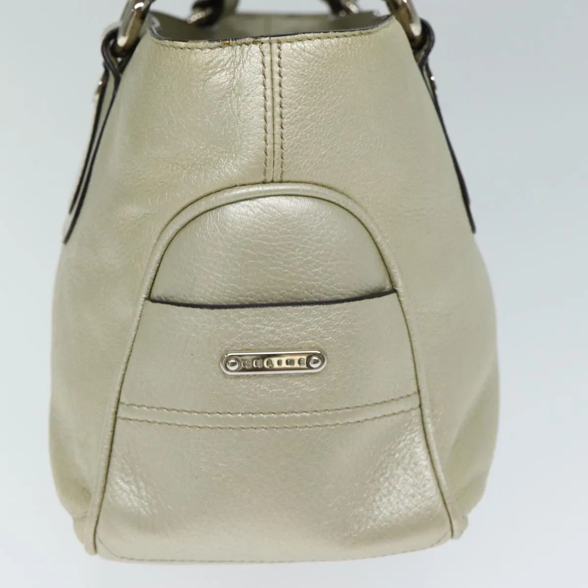 CELINE Boogie bag Hand Bag Leather Gold Tone Auth yk13299