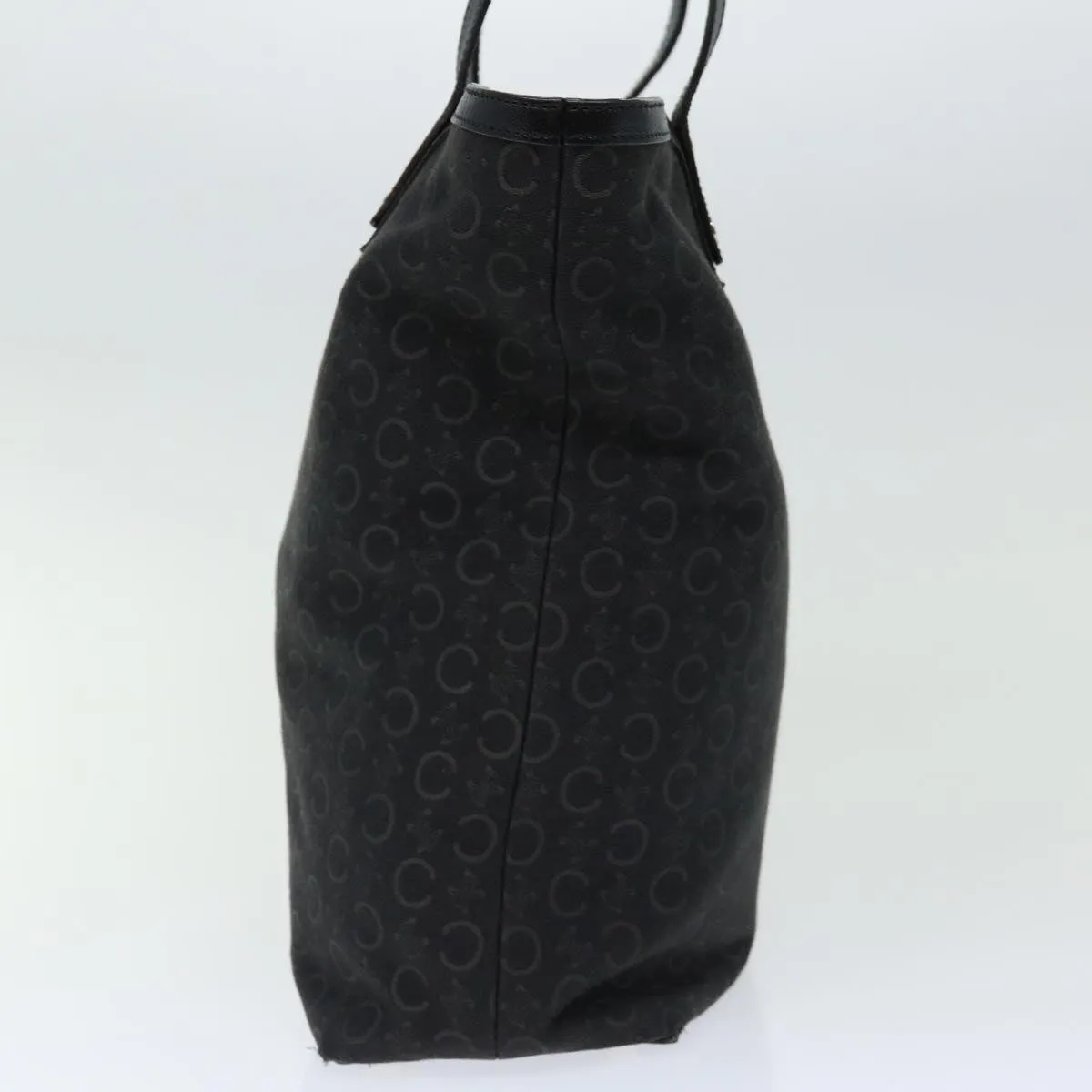 CELINE C Macadam Canvas Tote Bag Black Auth 70285
