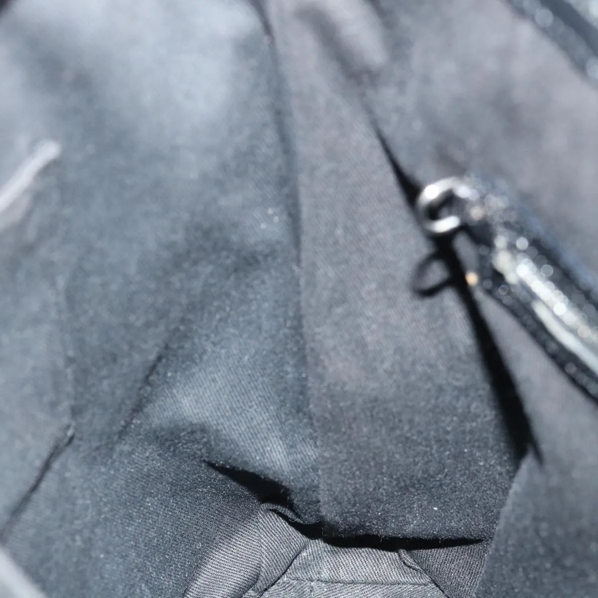 CELINE C Macadam Canvas Tote Bag Black Auth 70285