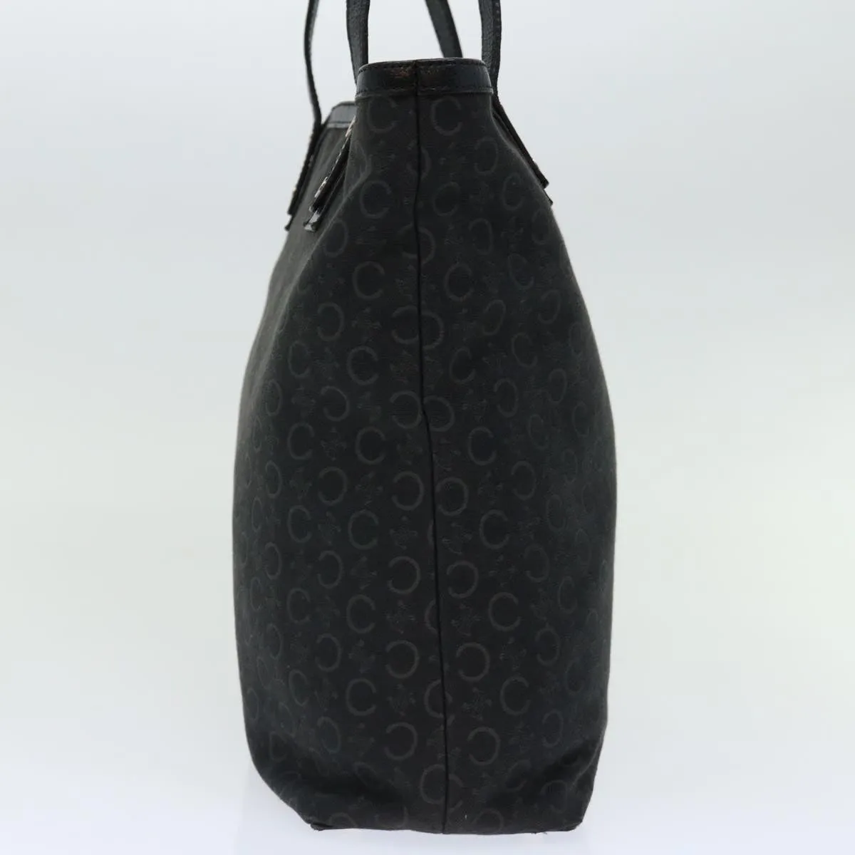 CELINE C Macadam Canvas Tote Bag Black Auth 70285