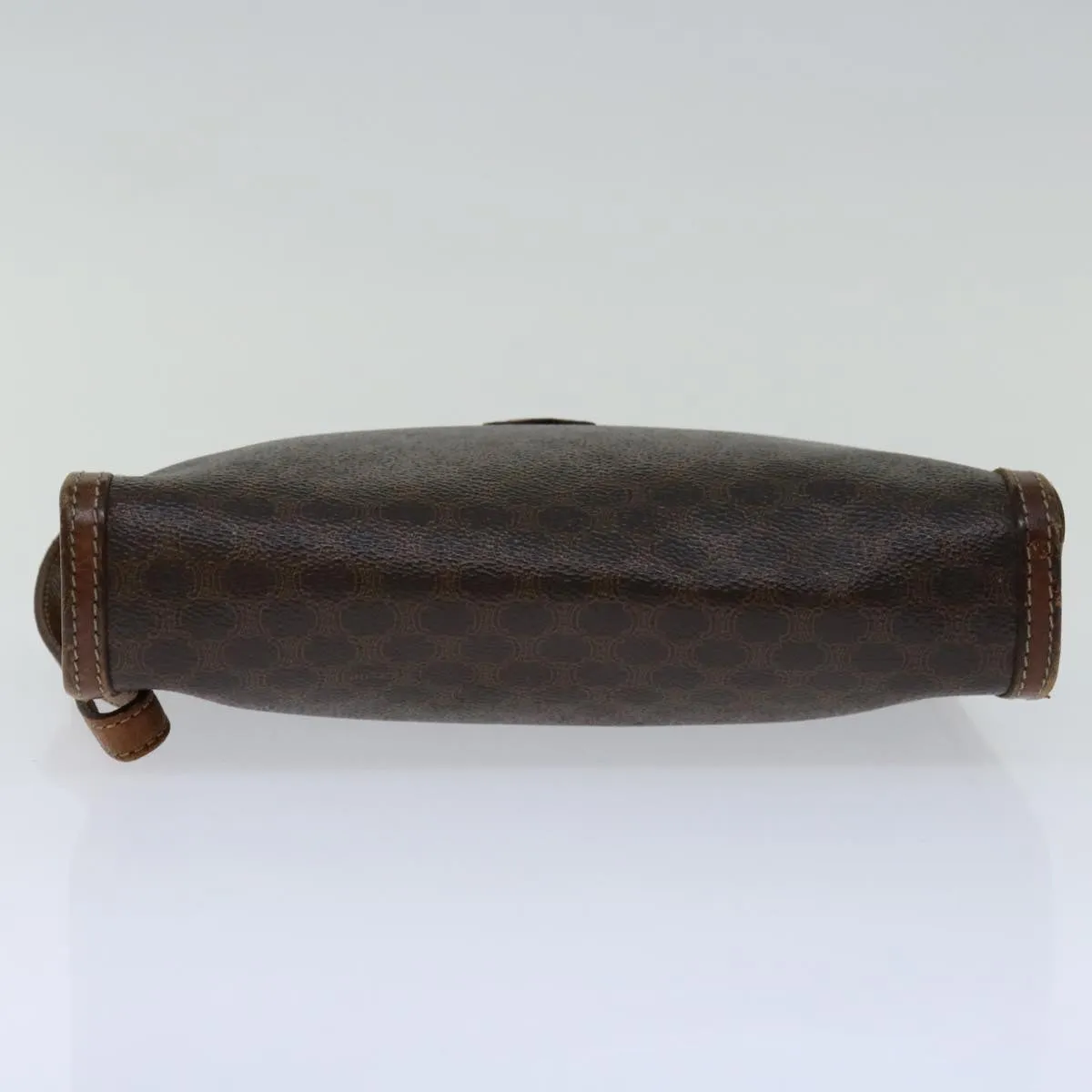 CELINE Macadam Canvas Clutch Bag PVC Brown Auth bs12948