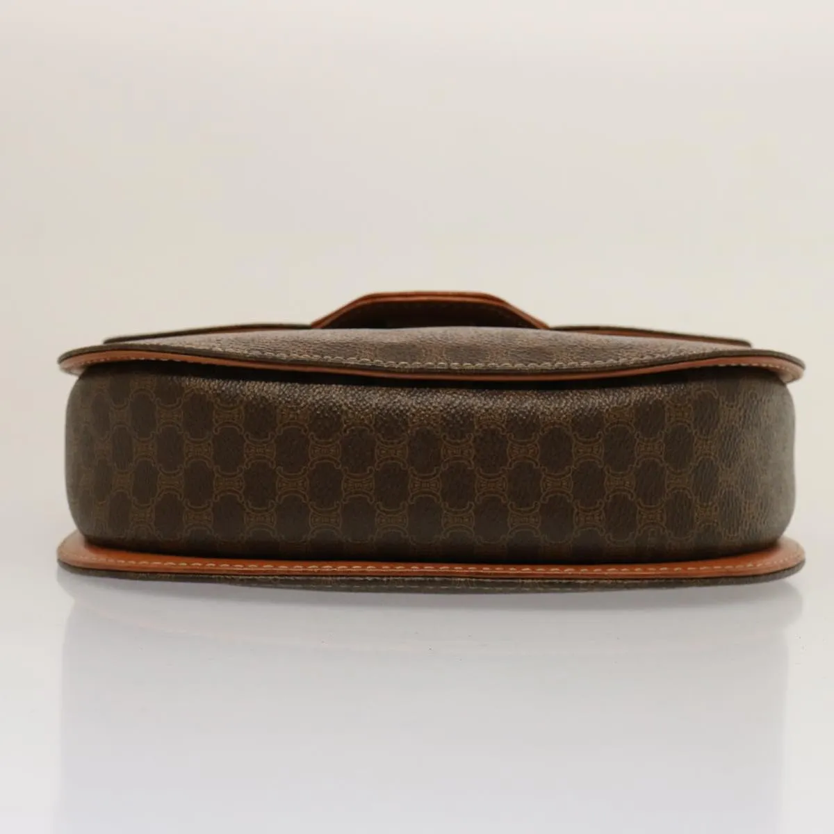 CELINE Macadam Canvas Hand Bag PVC 2way Brown Auth 75809