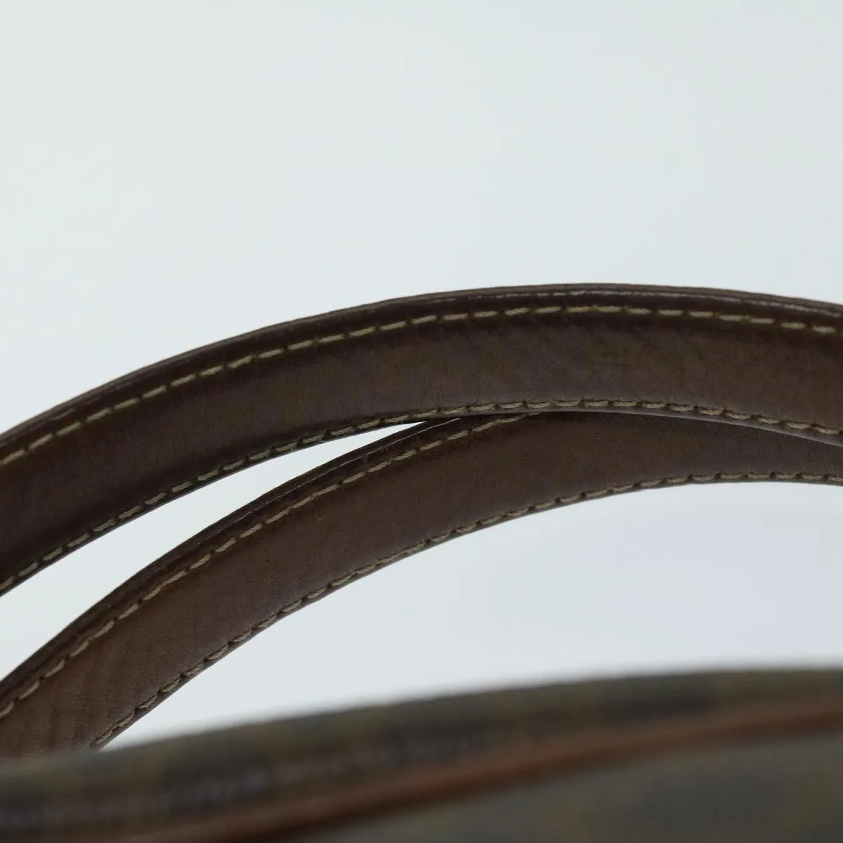 CELINE Macadam Canvas Hand Bag PVC Brown Auth 68231
