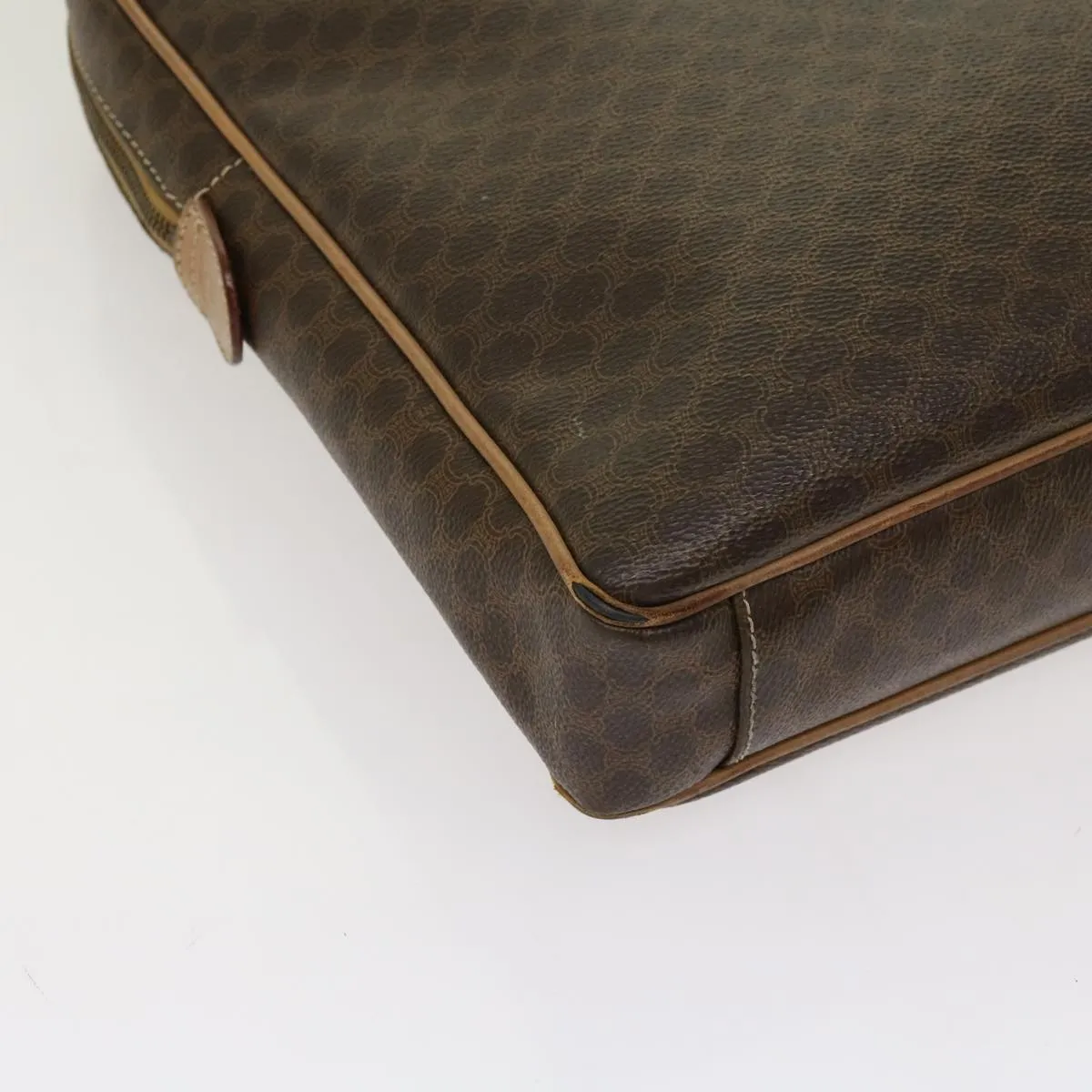 CELINE Macadam Canvas Hand Bag PVC Brown Auth bs13120