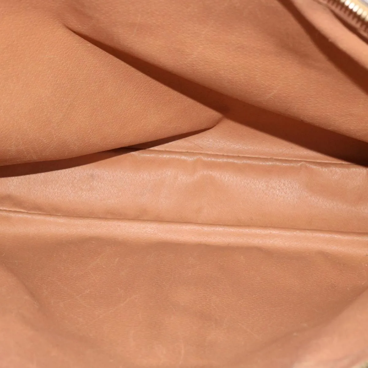 CELINE Macadam Canvas Hand Bag PVC Brown Auth bs13120