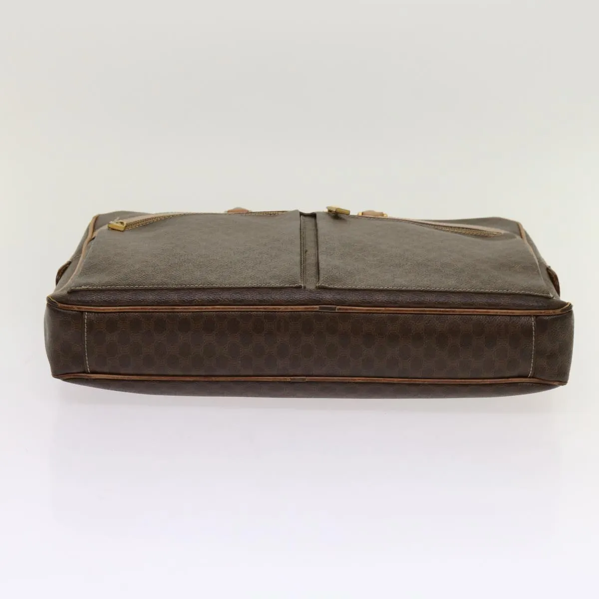 CELINE Macadam Canvas Hand Bag PVC Brown Auth bs13120