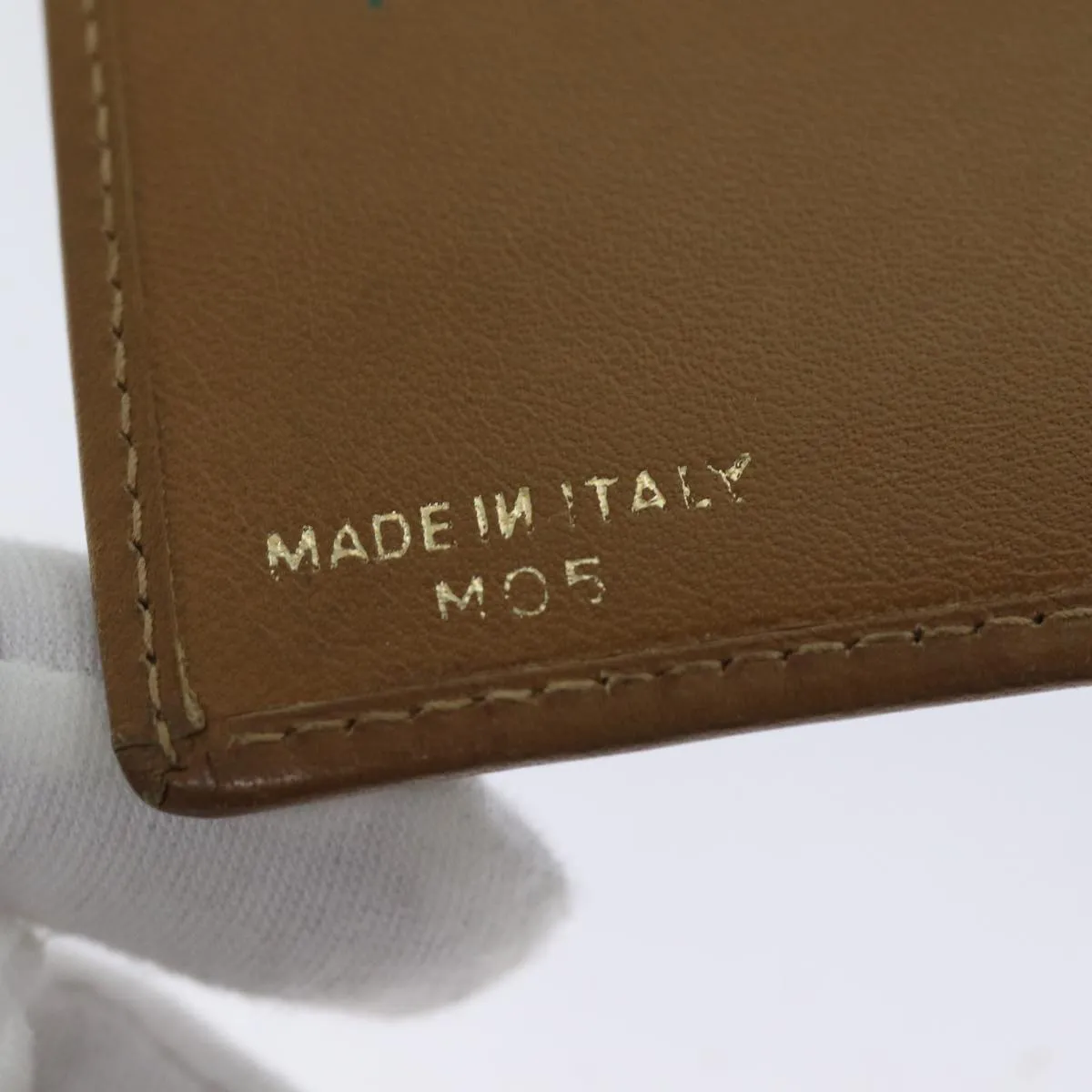 CELINE Macadam Canvas Long Wallet Leather Brown Auth 72095
