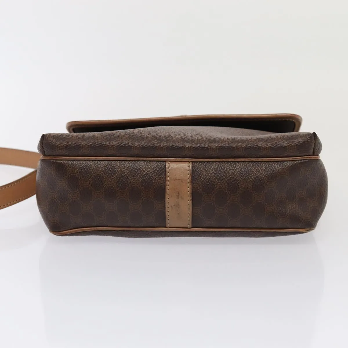 CELINE Macadam Canvas Shoulder Bag 2Set Brown Auth 86463