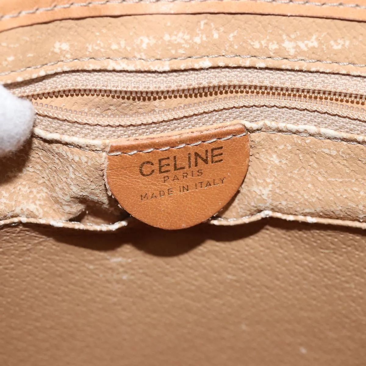CELINE Macadam Canvas Shoulder Bag PVC Brown Auth mr169