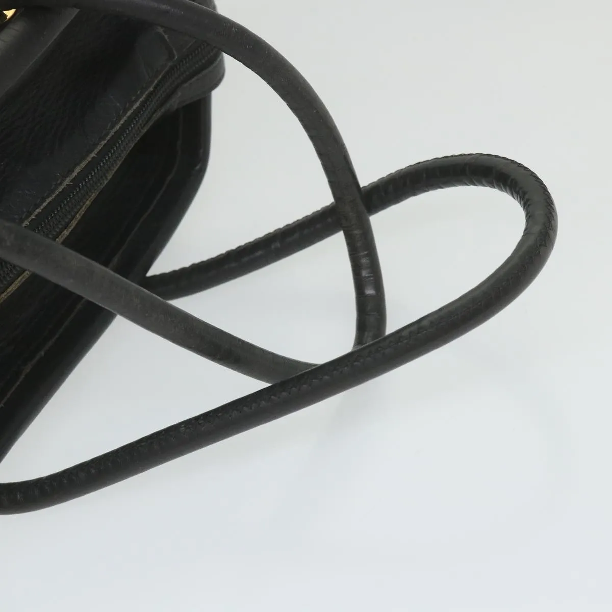 CELINE Shoulder Bag Nylon Black Auth bs10094