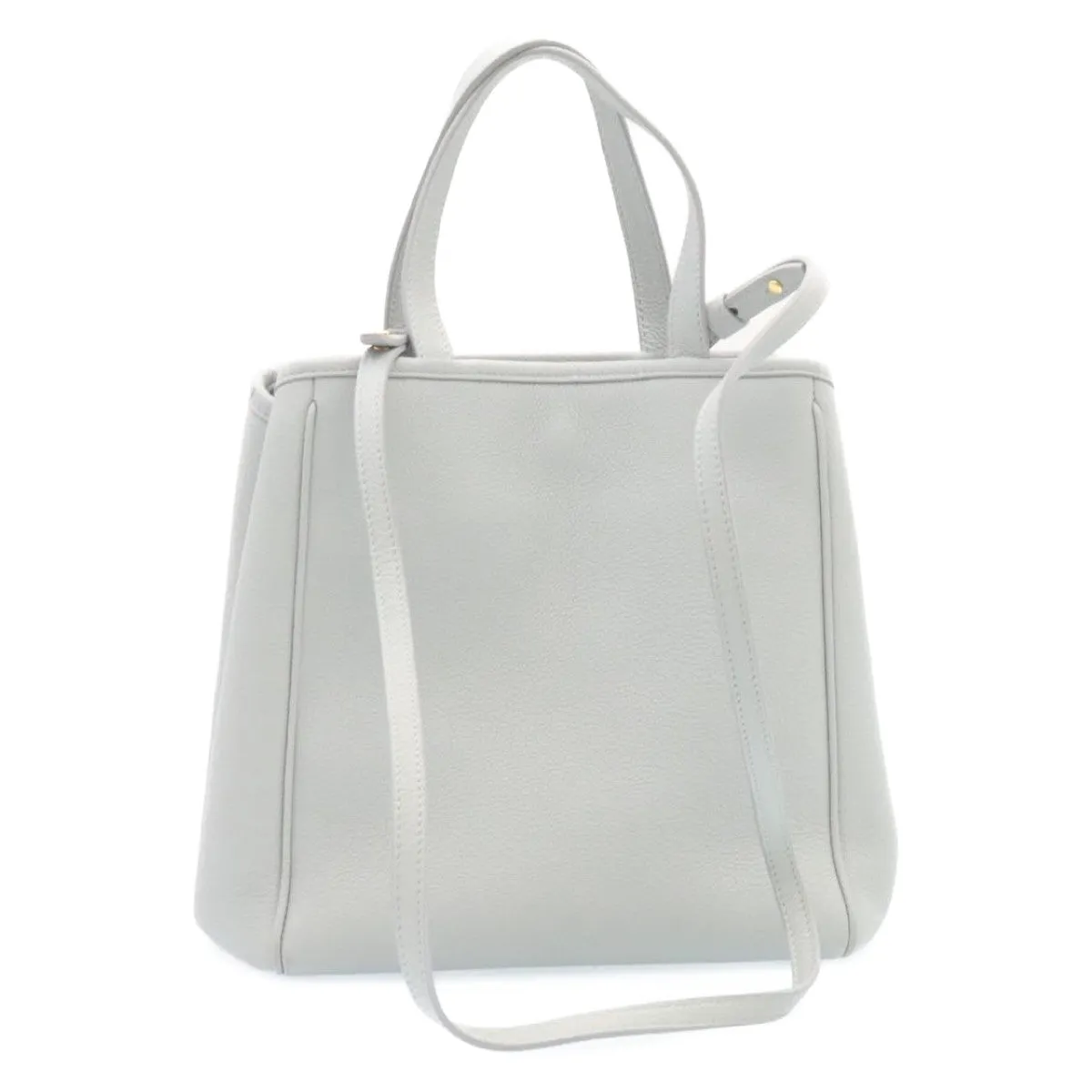 CELINE Small fold Cabas Hand Bag 2way Shoulder Bag Light Blue Auth 28800