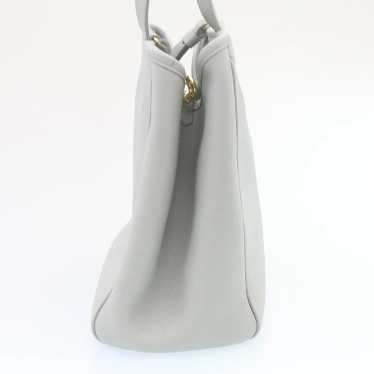 CELINE Small fold Cabas Hand Bag 2way Shoulder Bag Light Blue Auth 28800