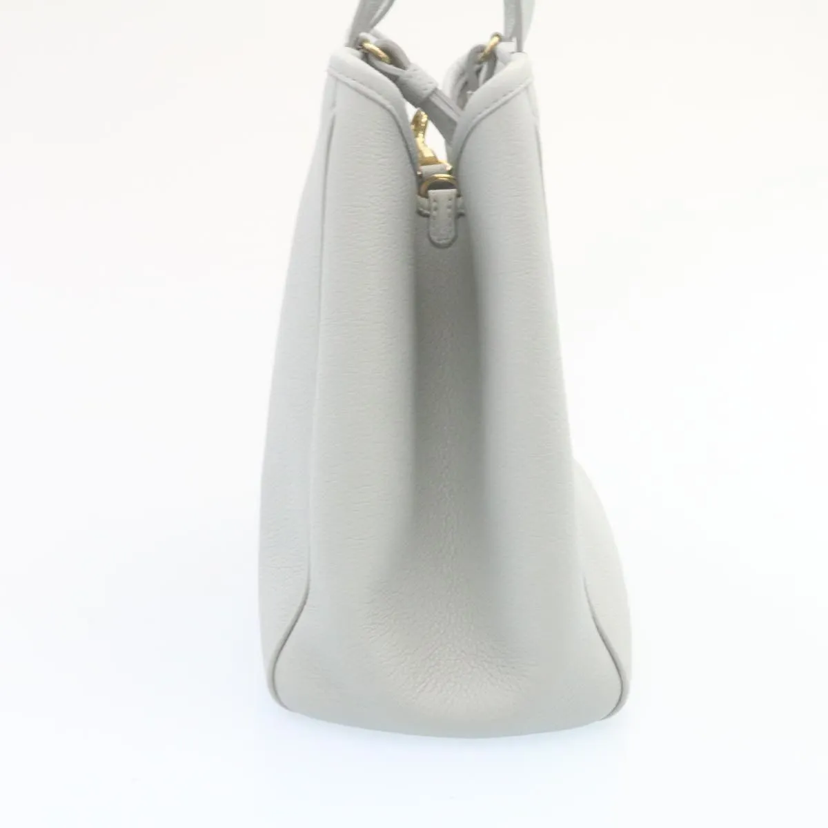 CELINE Small fold Cabas Hand Bag 2way Shoulder Bag Light Blue Auth 28800