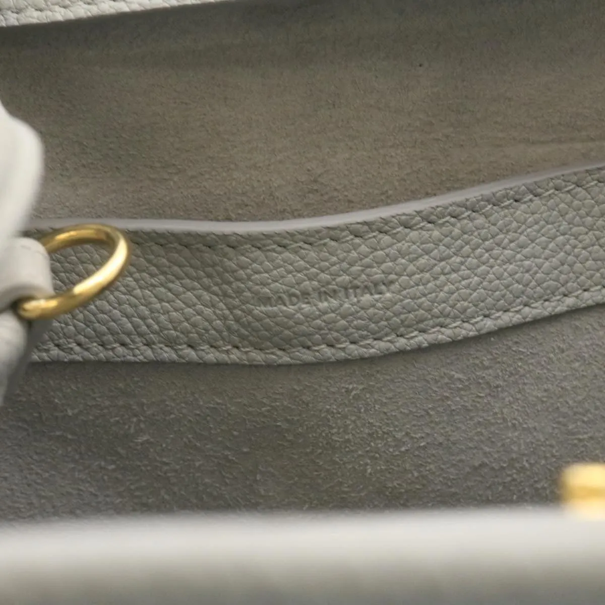 CELINE Small fold Cabas Hand Bag 2way Shoulder Bag Light Blue Auth 28800