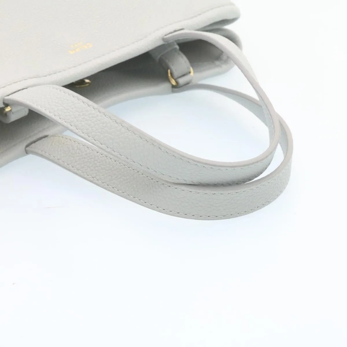 CELINE Small fold Cabas Hand Bag 2way Shoulder Bag Light Blue Auth 28800