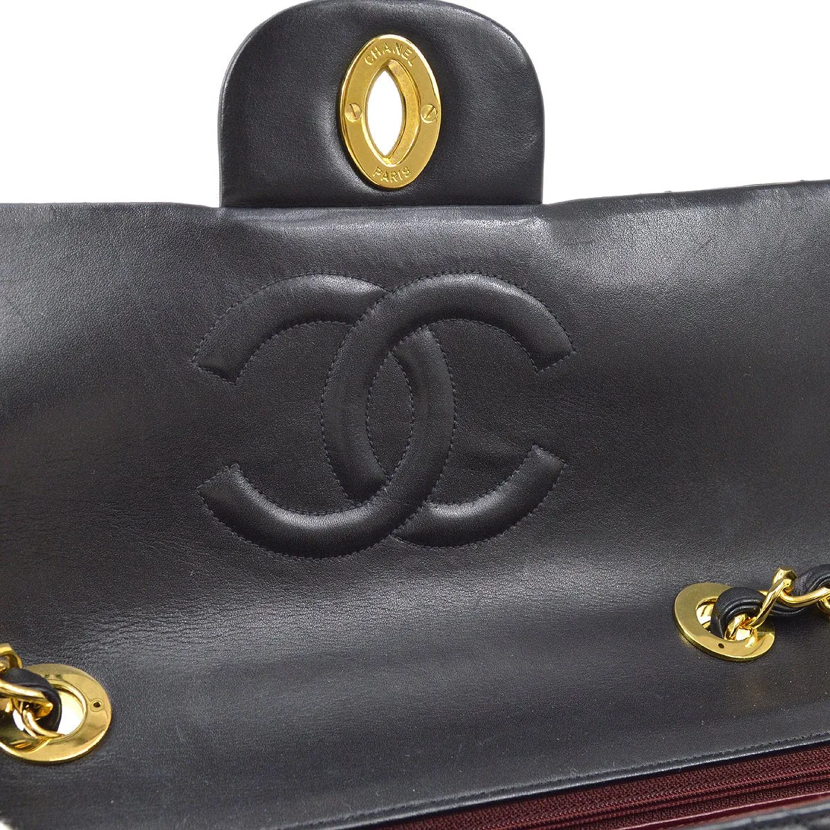 Chanel 1994-1996 Classic Flap Maxi Black Lambskin 70770