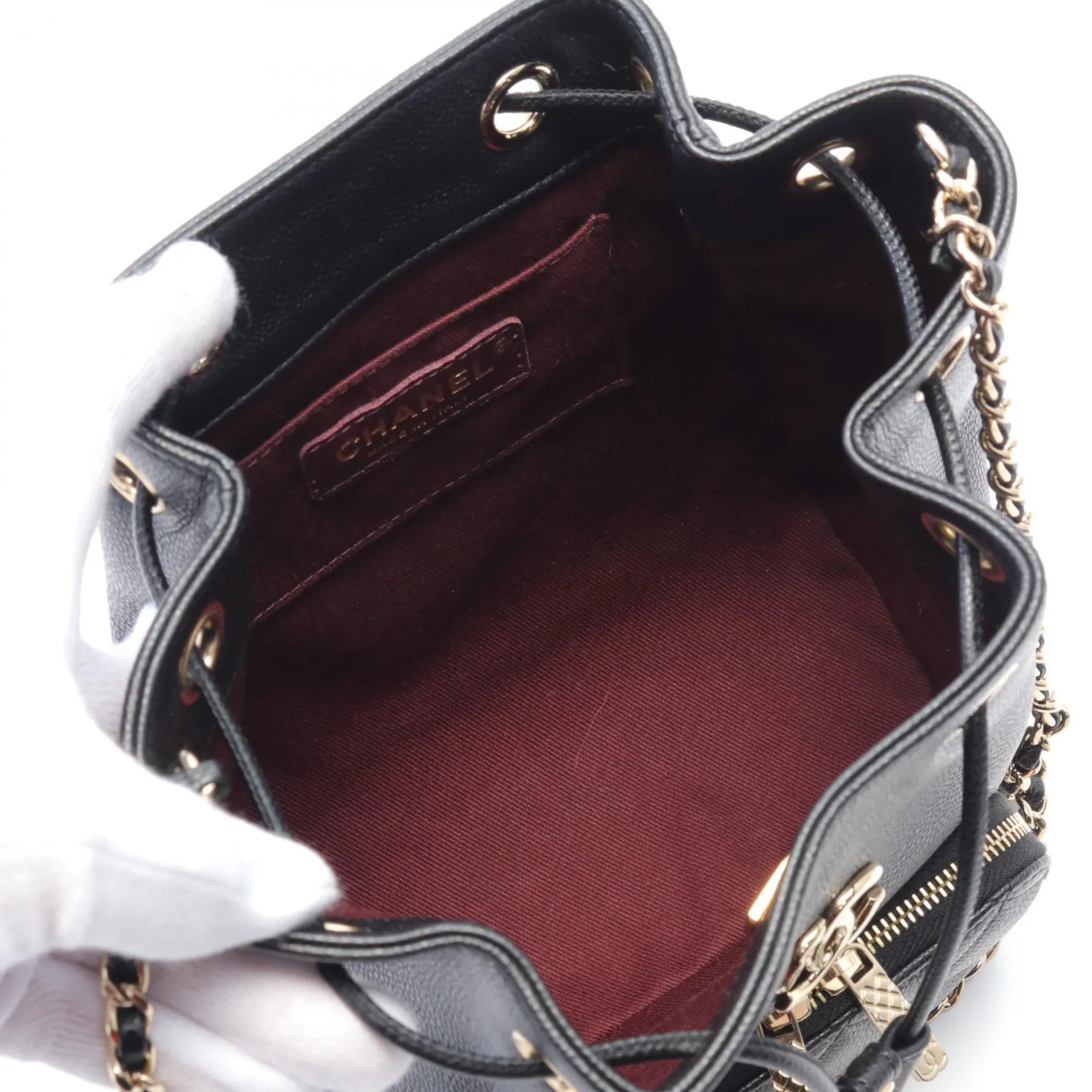 Chanel Matelasse Bucket Shoulder Bag Black
