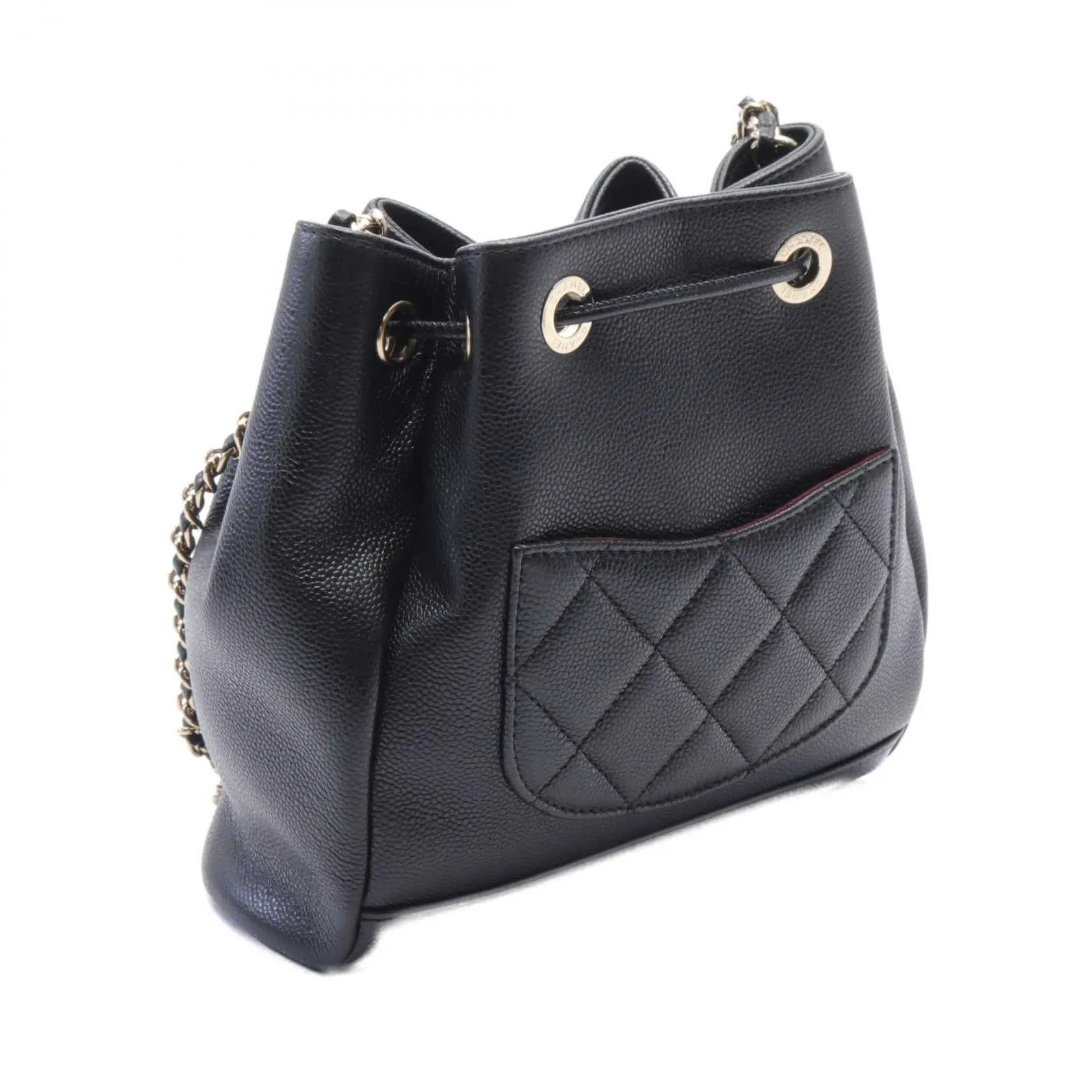 Chanel Matelasse Bucket Shoulder Bag Black